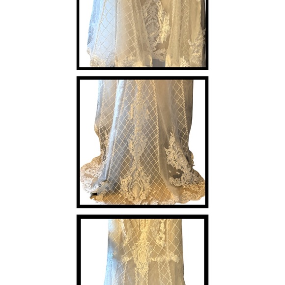 Oleg Cassini Size 18 Ivory Wedding Gown - Picture 7 of 9